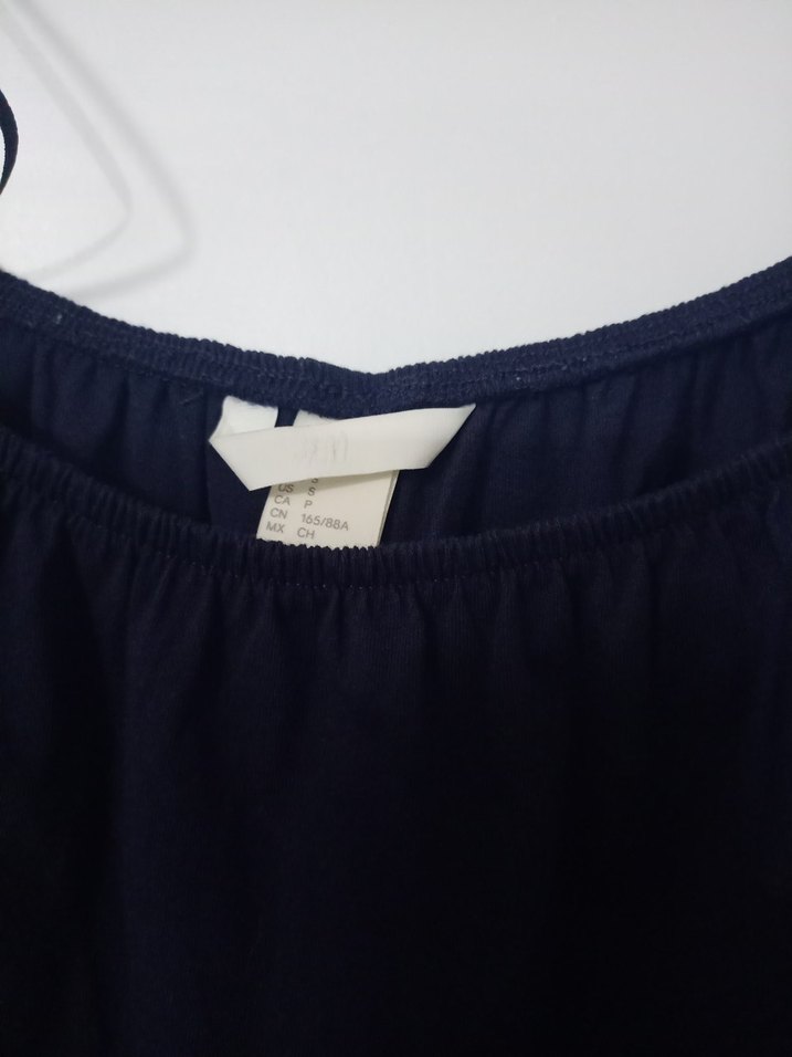 Lacivert Dantelli penye Bluz - Görsel 4