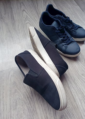 erkek Lacivert Minimalist Slip-On Spor Ayakkabı - Görsel 8