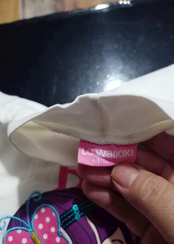 Kız Çocuk Renkli Baskılı Uzun Kollu Tişört - Görsel 4