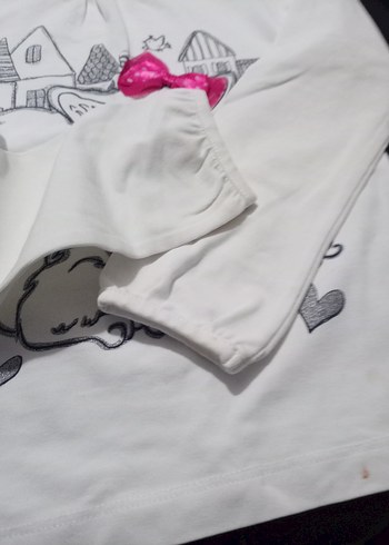 Kız Çocuk Renkli Baskılı Uzun Kollu Tişört - Görsel 5