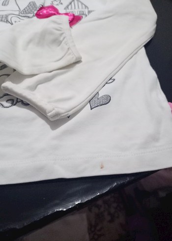 Kız Çocuk Renkli Baskılı Uzun Kollu Tişört - Görsel 2