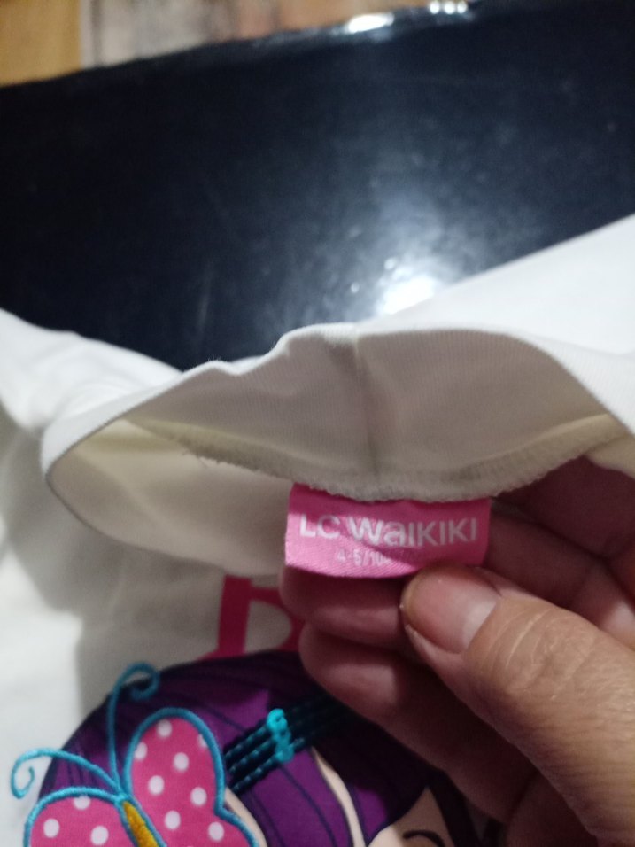 Kız Çocuk Renkli Baskılı Uzun Kollu Tişört - Görsel 4