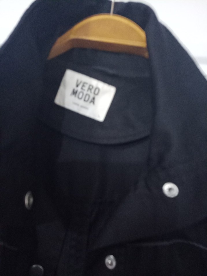 Siyah Düğmeli Midi Denim Kadın Ceket - Görsel 3