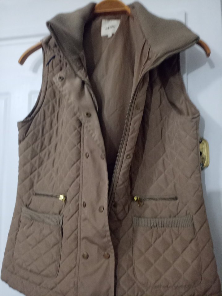 Düğmeli Kahverengi Süet Kadın Yelek - Görsel 5