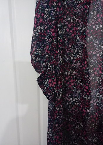 Uzun Mor Bohem Kadın Kimono - Görsel 5