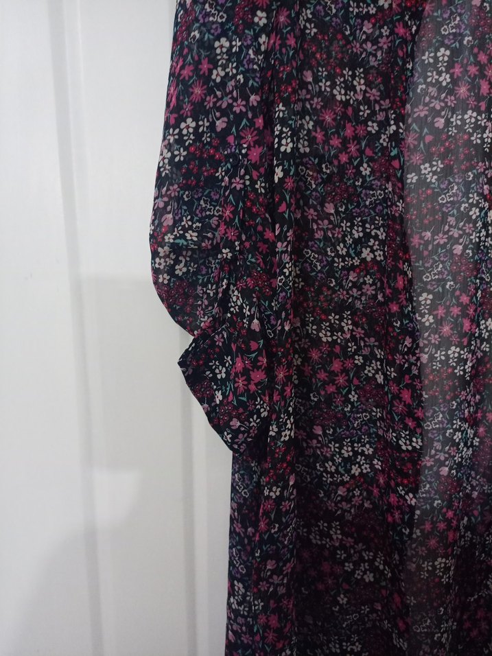 Uzun Mor Bohem Kadın Kimono - Görsel 5