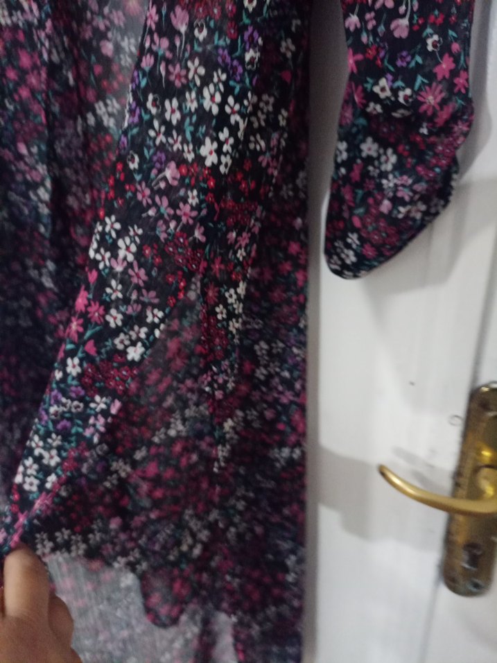 Uzun Mor Bohem Kadın Kimono - Görsel 2