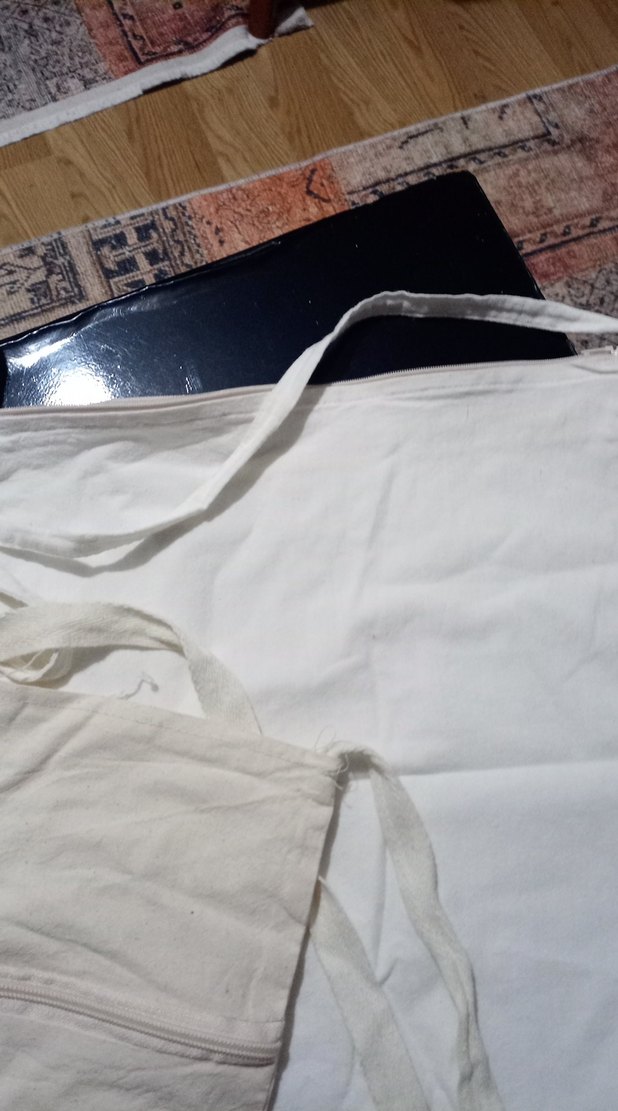 Beyaz Kadın Çanta Fermuarlı Minimalist - Görsel 3