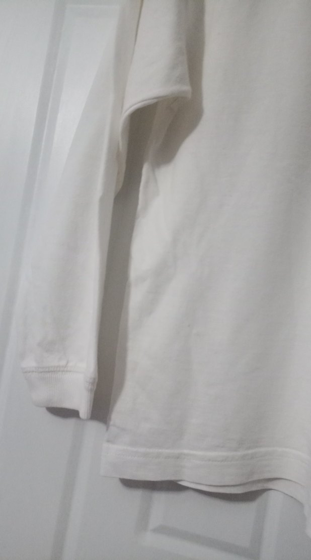 Düğmeli Beyaz Kadın Uzun Kollu Gömlek - Görsel 5