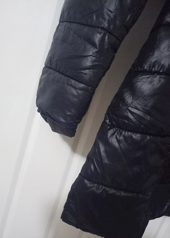 Siyah Fermuarlı Kadın şişme mont - Görsel 5