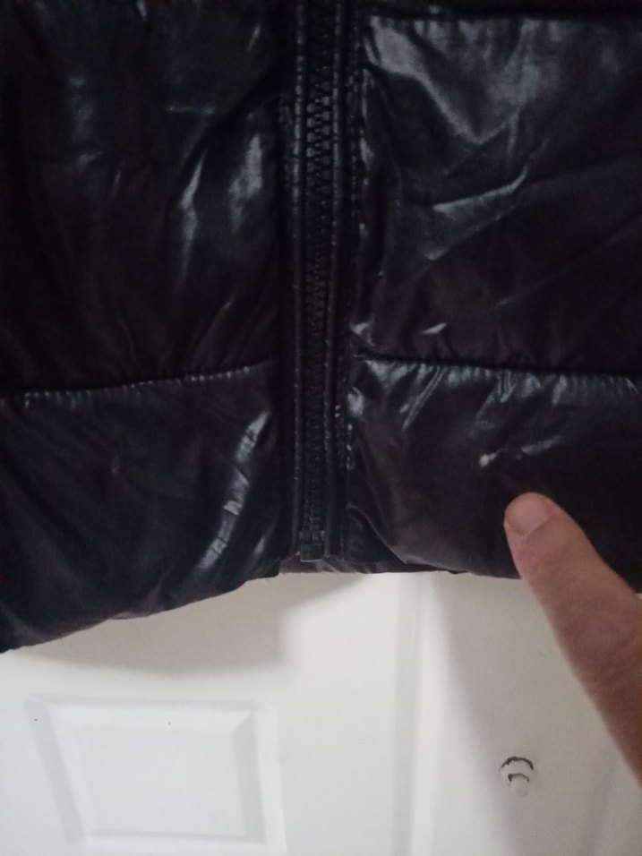 Siyah Fermuarlı Kadın şişme mont - Görsel 3