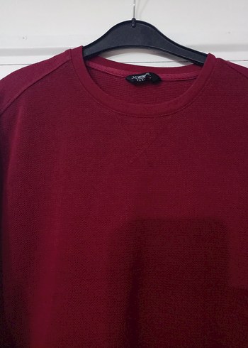 Bordo Erkek Uzun Kollu Sweatshirt - Görsel 2