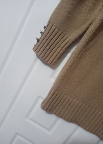 Bej Kadın Triko Uzun Kollu Kazak - Görsel 3