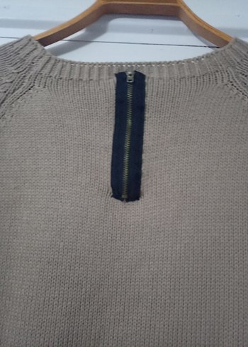 Bej Kadın Triko Uzun Kollu Kazak - Görsel 4