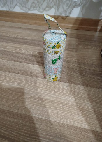 Renkli Çocuk Termos Şişesi ve Taşıma Kılıfı - Görsel 4