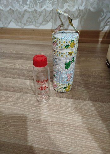 Renkli Çocuk Termos Şişesi ve Taşıma Kılıfı - Görsel 3