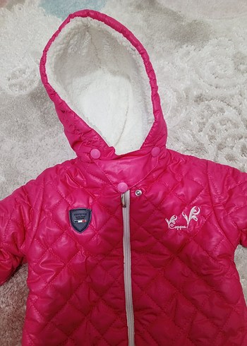 HelloBaby Pembe Kürklü Bebek Kız Tulumu