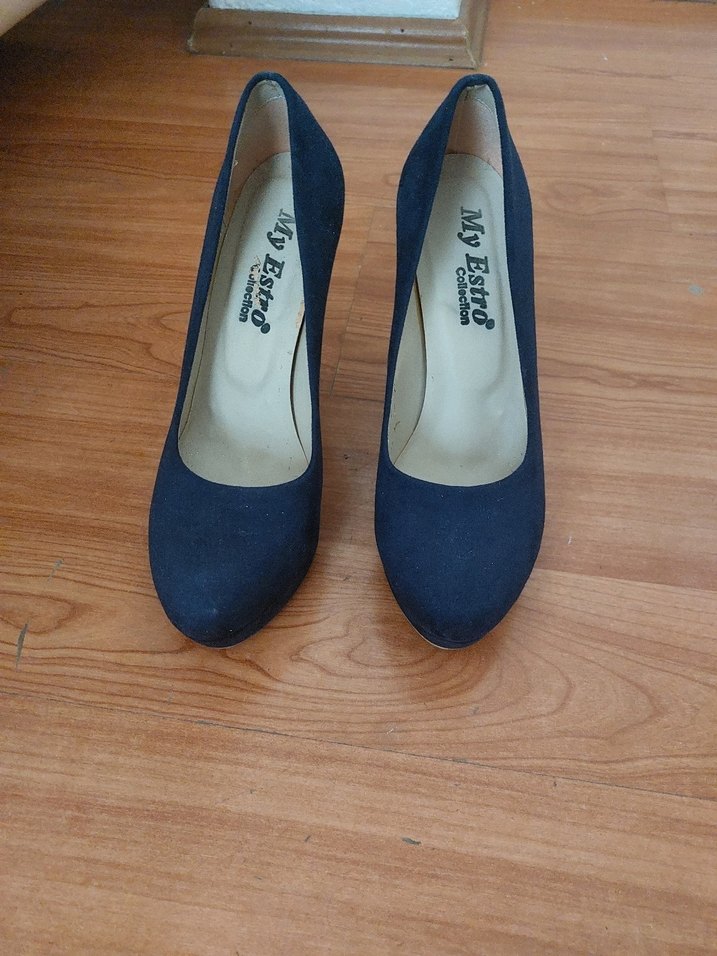 Klasik Lacivert Stiletto Topuklu Kadın Ayakkabı - Görsel 2