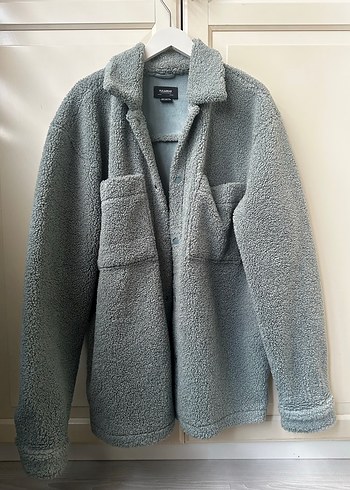 Pastel yeşik renk peluş ceket - Görsel 2