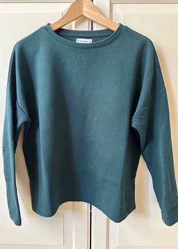 Kadın Koyu Yeşil Basic Sweatshirt