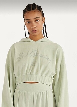 Bershka crop sweat