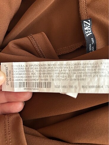 l Beden kahverengi Renk Zara Elbise