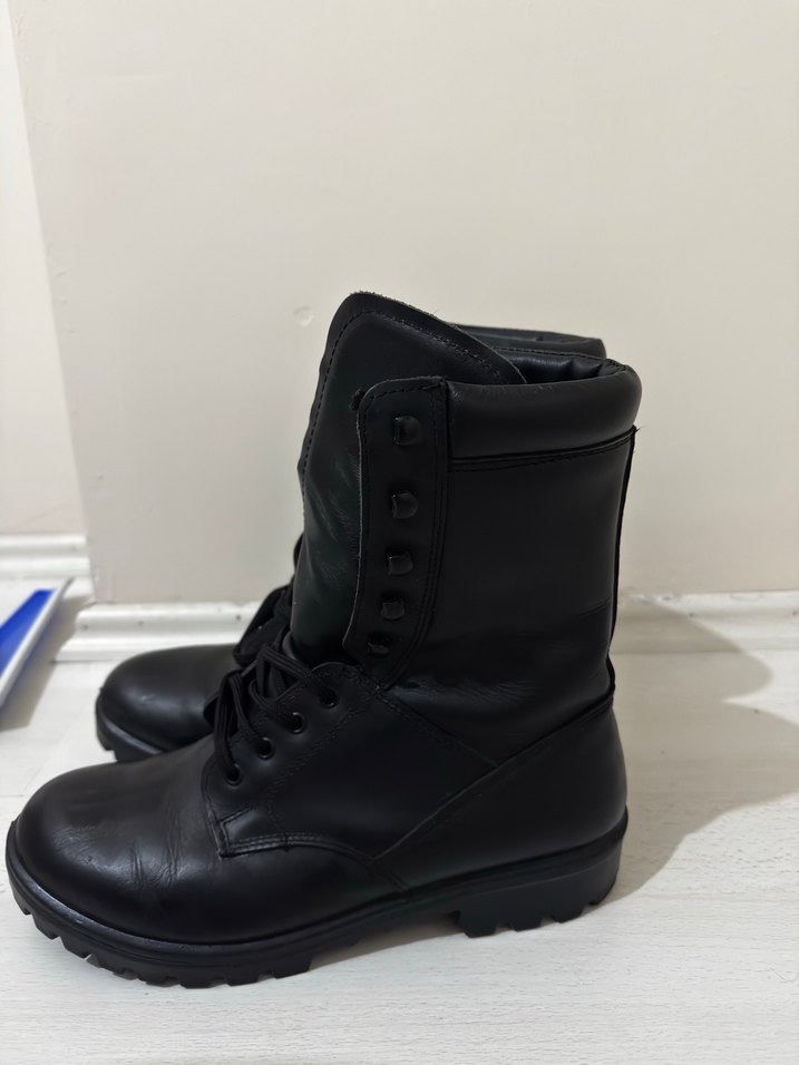 Siyah Erkek Deri Botlar - Görsel 3