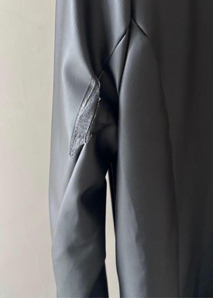 Suni deri blazer - Görsel 4