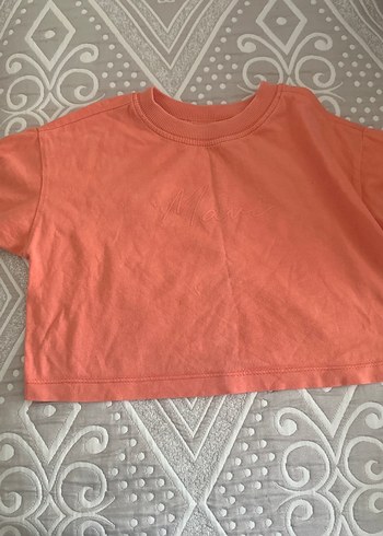 Kız Çocuk Pembe Keten Kısa Kollu Tişört