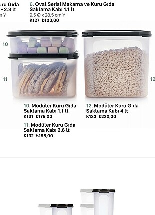 Tupperware Modüler Saklama seti