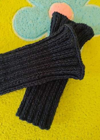 Kadın Lacivert Örgü Parmaksız Eldiven - Görsel 7