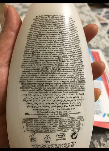  Beden Renk Avon genital bölge temizleyici 
