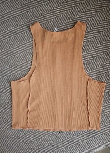 m Beden M beden koton turuncu crop
