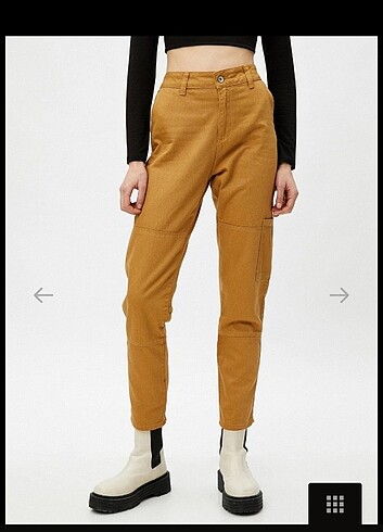 Koton 40 beden mom jean hardal rengi 