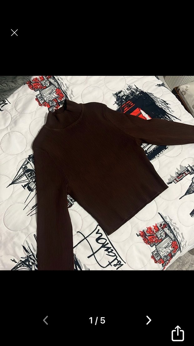 KAHVERENGİ CROP - Görsel 2