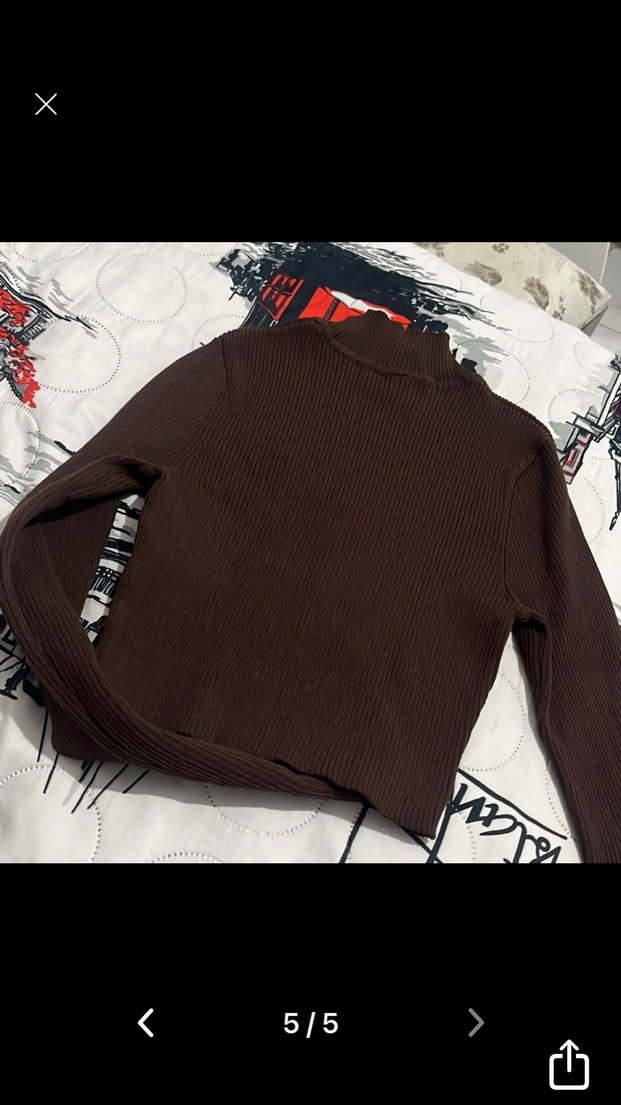 KAHVERENGİ CROP - Görsel 5