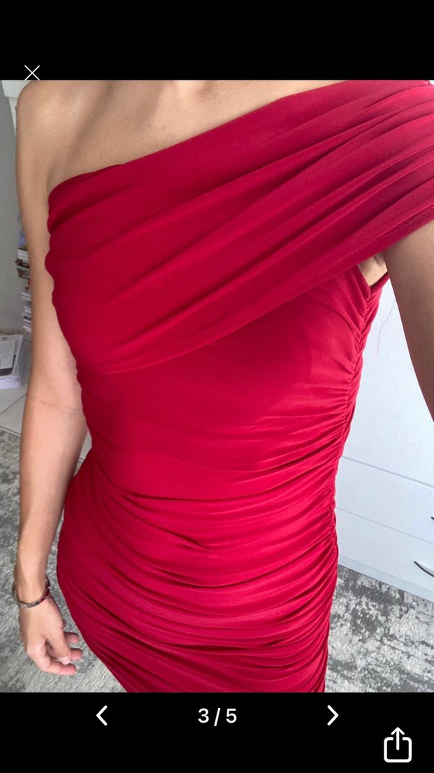 KIRMIZI ABİYE ELBİSE - Görsel 3