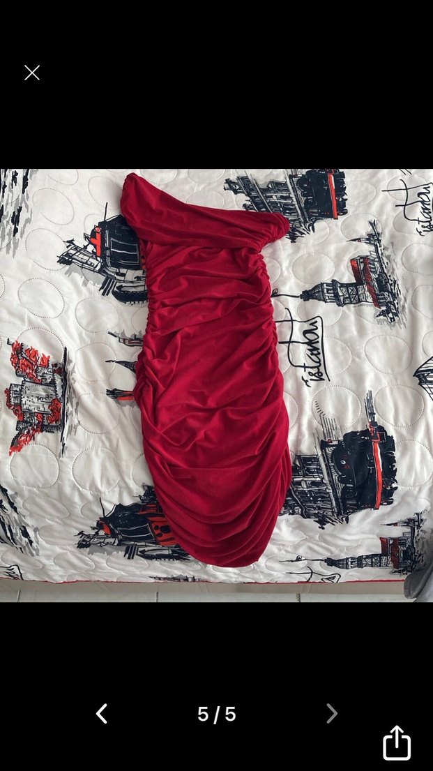 KIRMIZI ABİYE ELBİSE - Görsel 5