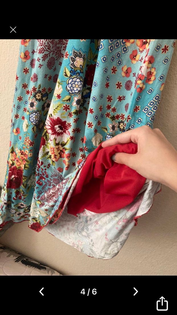 ÇİÇEKLİ PENYE ELBİSE - Görsel 4