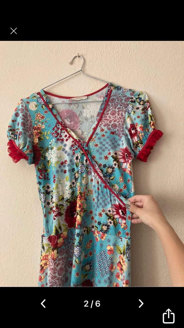 ÇİÇEKLİ PENYE ELBİSE - Görsel 2