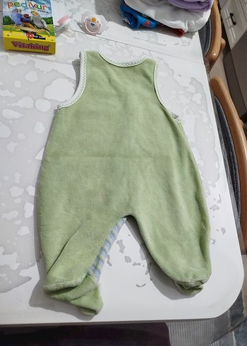 Diğer Yeşil Nakışlı Unisex Bebek Tulum