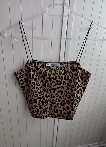 Leopar Desen Crop