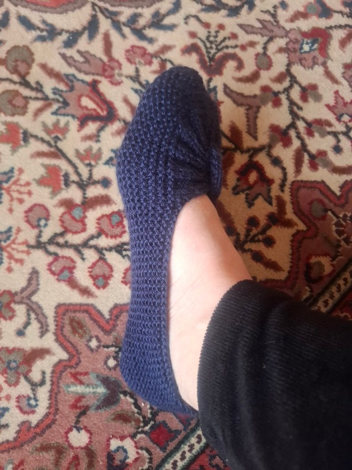 kadın örgü patik çorap - Görsel 5