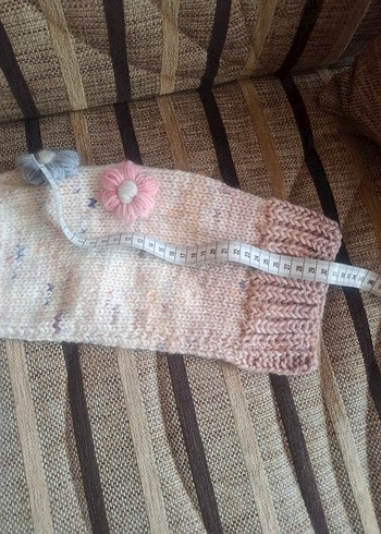 Bohem Tarzı Nakışlı Kız Örgü Yelek - Görsel 4