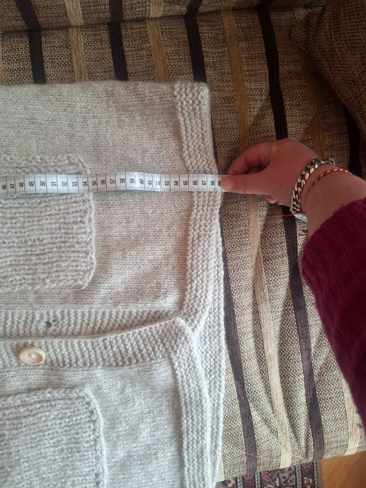 Gri Örgü Düğmeli Kolsuz Hırka - Görsel 5