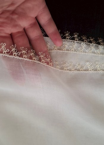 Beyaz Dantelli Kadın yazma - Görsel 2