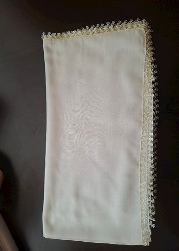 Beyaz Dantelli Kadın yazma - Görsel 5