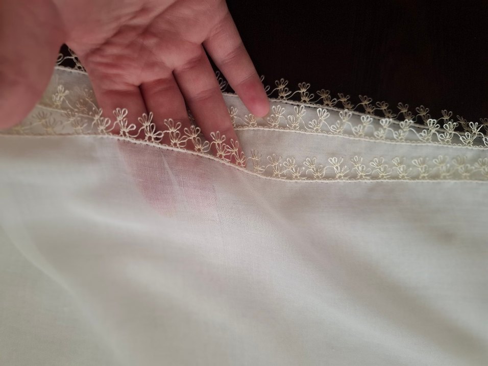 Beyaz Dantelli Kadın yazma - Görsel 2