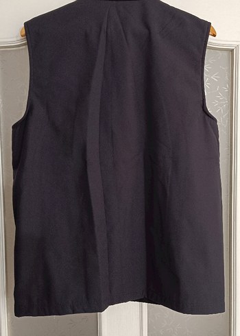 Siyah Yüksek Yakalı Fermuarlı Erkek Polar Yelek - Görsel 2