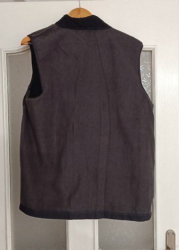 Siyah Yüksek Yakalı Fermuarlı Erkek Polar Yelek - Görsel 4